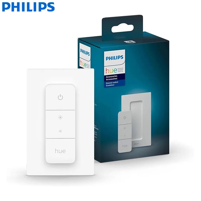Philips Bulb Hue - ฟิลิปส์ ฮิว สวิตช์หรี่ไฟอัจฉริยะสีขาวพร้อมรีโมทควบคุมการติดตั้งแบบไร้สาย ควบคุมไฟฮิว เปิด/ปิด ปรับความสว่างได้
