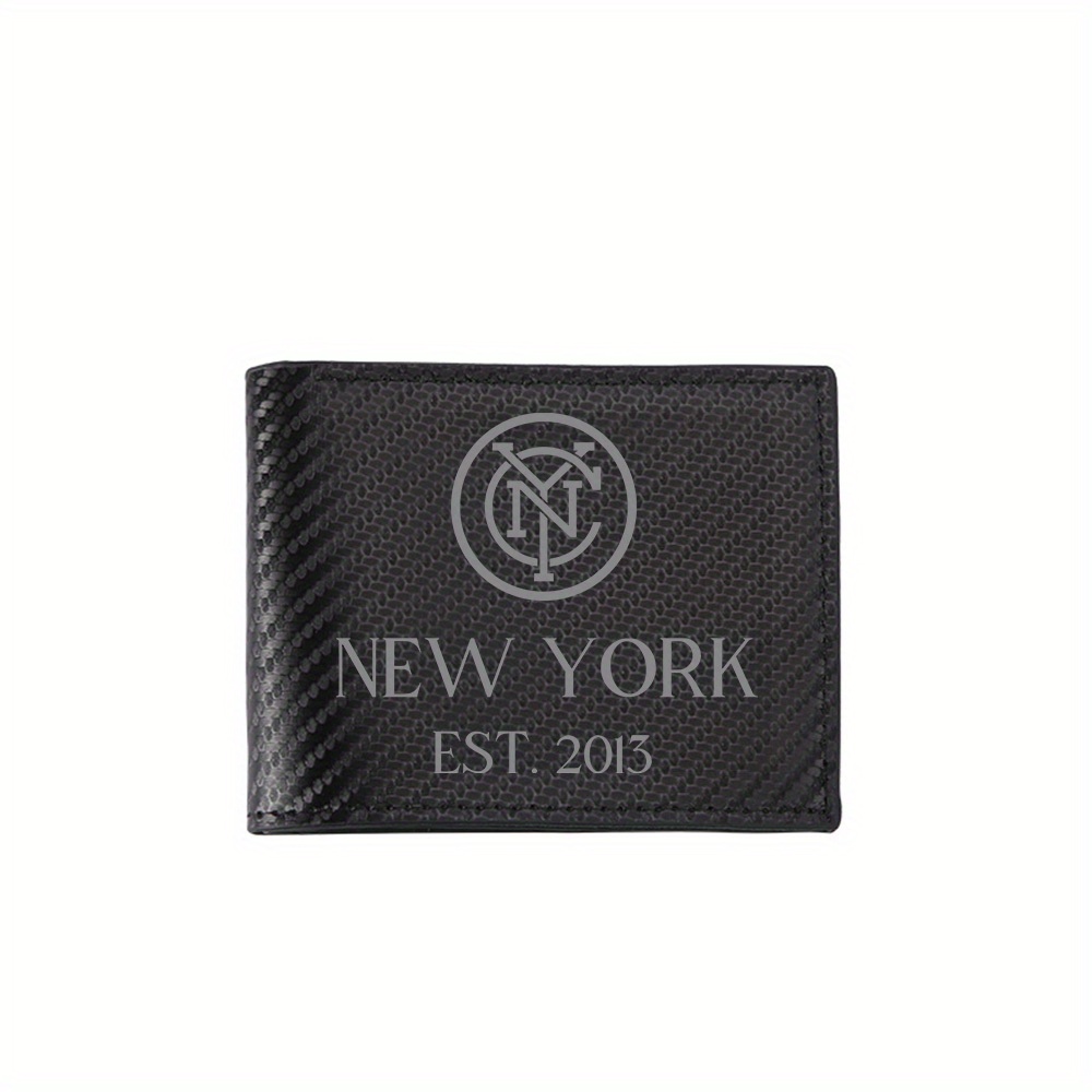Interior Design York - โลโก้ NYC นิวยอร์ก เอสท์ 2013 ออกแบบกระเป๋าสตางค์ผู้ชายแบบเรียบง่ายธุรกิจทันสมัยมีสไตล์การออกแบบการพิมพ์ของขวัญสำหรับพ่อแฟนคริส