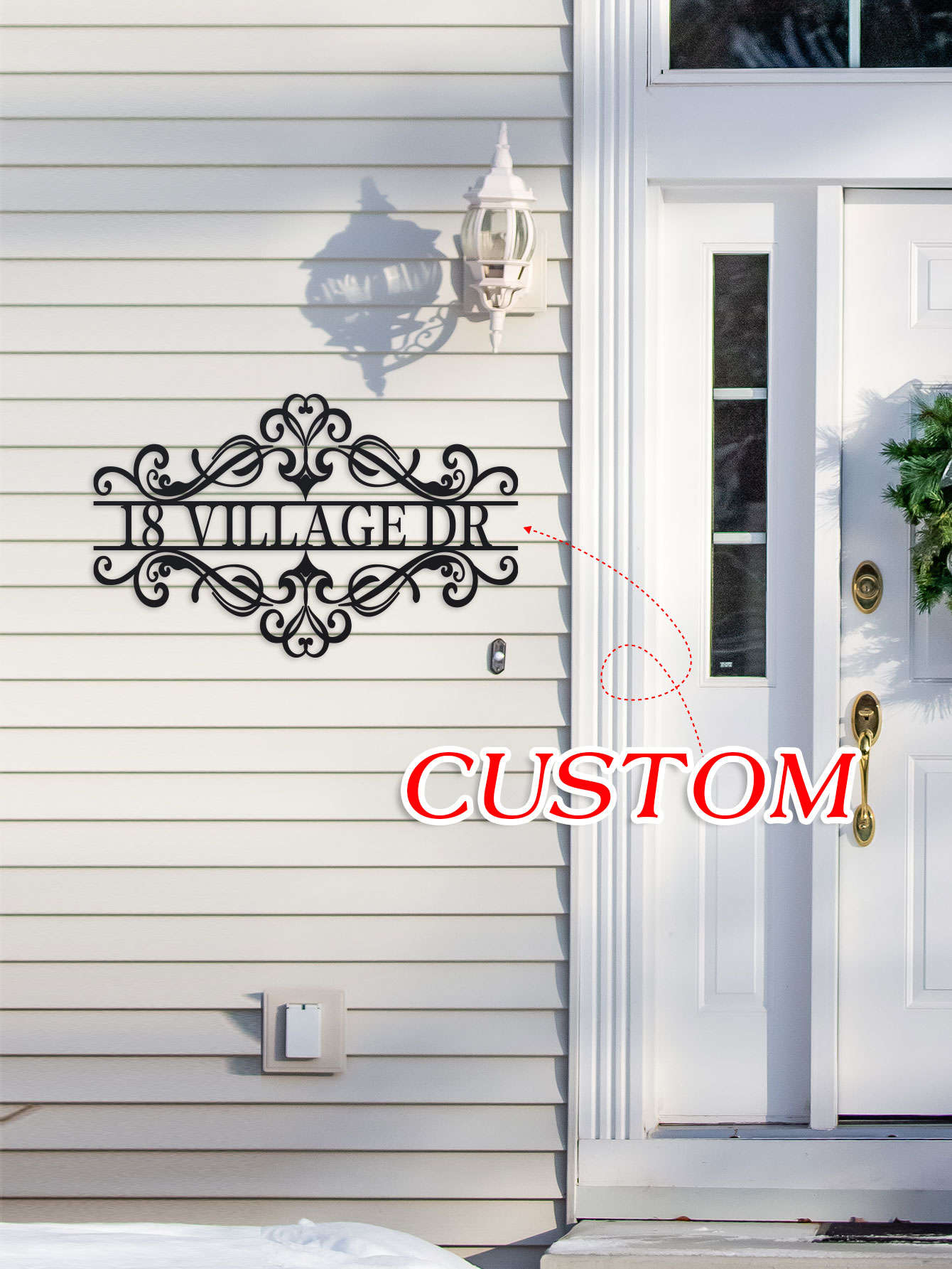 Interior Design Names - ป้ายชื่อโลหะส่วนบุคคล - ป้ายนามสกุลครอบครัวแบบมีอักษรย่อ - งานศิลปะโลหะตกแต่งสำหรับงานขึ้นบ้านใหม่ ของขวัญแต่งงาน