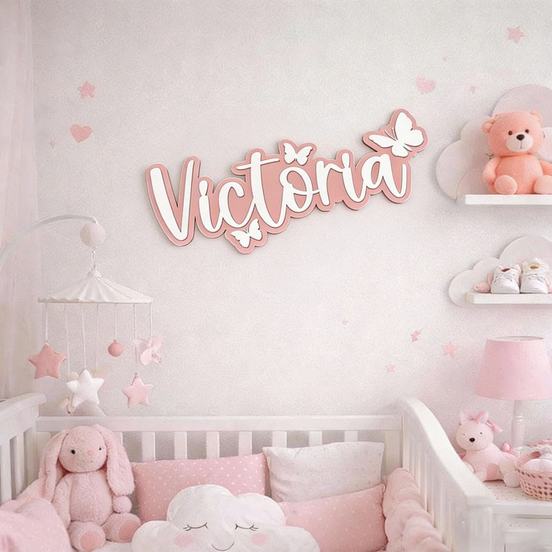 ป้ายชื่อไม้ลายการ์ตูนผีเสื้อแบ - Interior Design Names บทวิจารณ์และราคา
