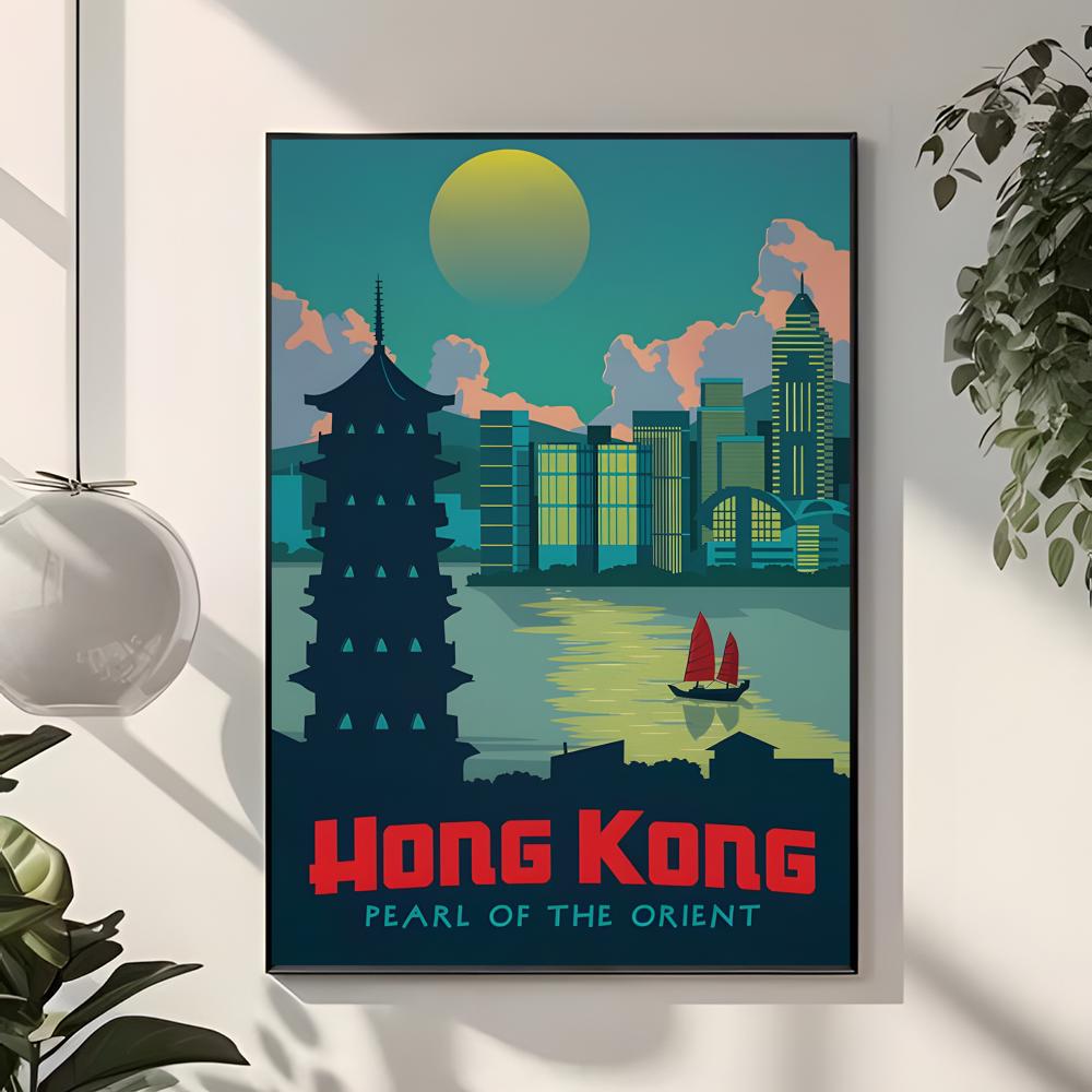 ภาพโปสเตอร์ทิวทัศน์เมืองฮ่องกง - Interior Design Hongkong บทวิจารณ์และราคา
