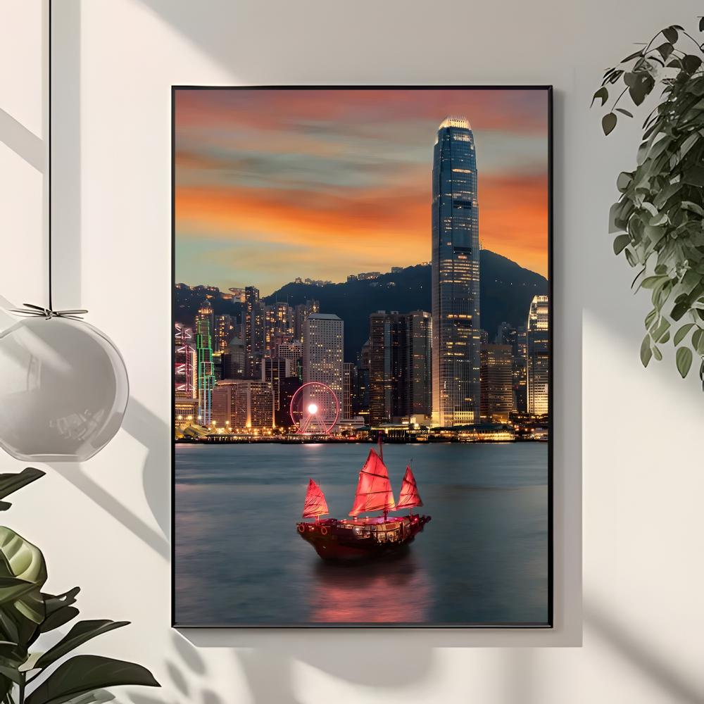 ภาพโปสเตอร์ทิวทัศน์เมืองฮ่องกง - Interior Design Hongkong บทวิจารณ์และราคา