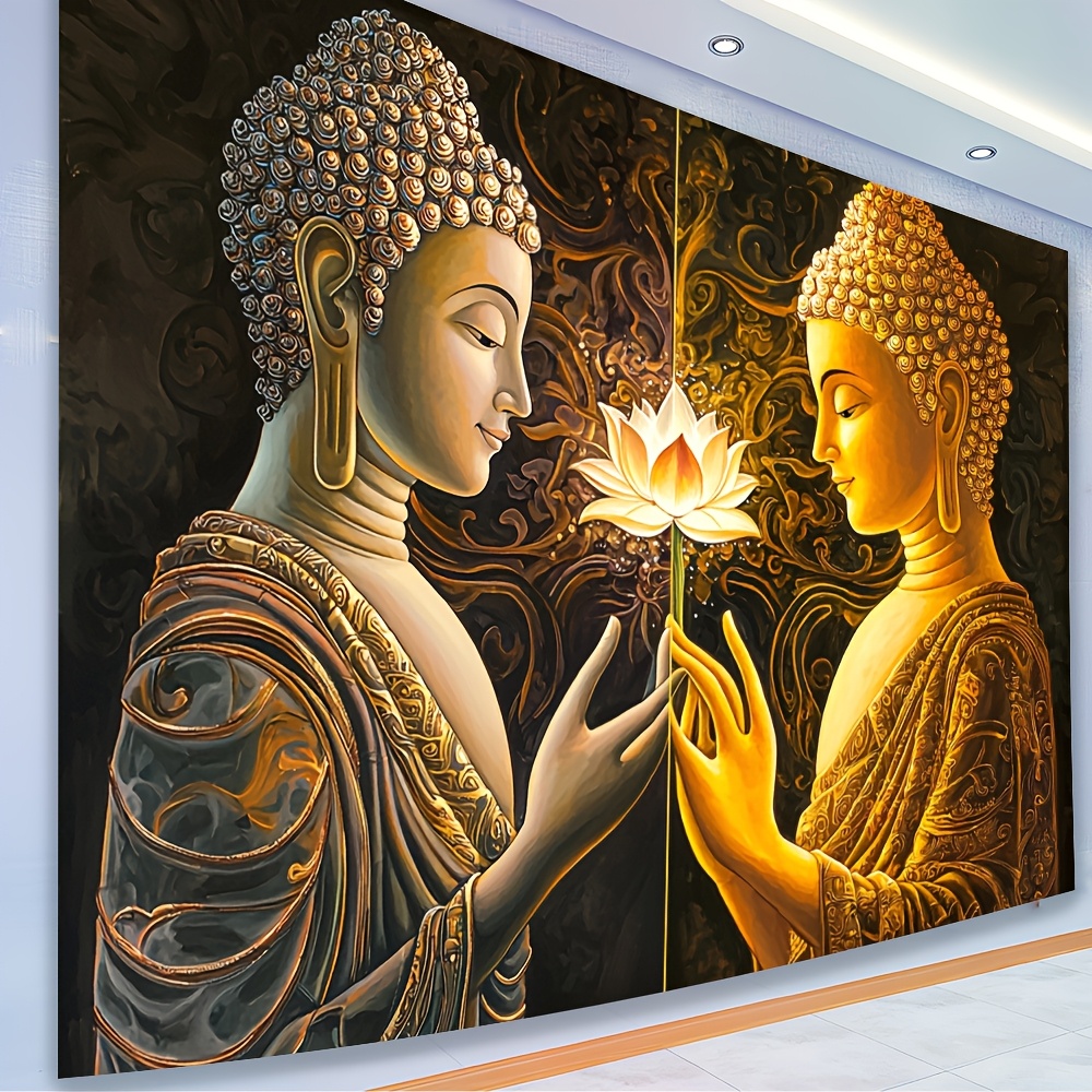 ผ้าแขวนผนังลายดอกบัวพระพุทธรูป - Interior Design Zen Style บทวิจารณ์และราคา