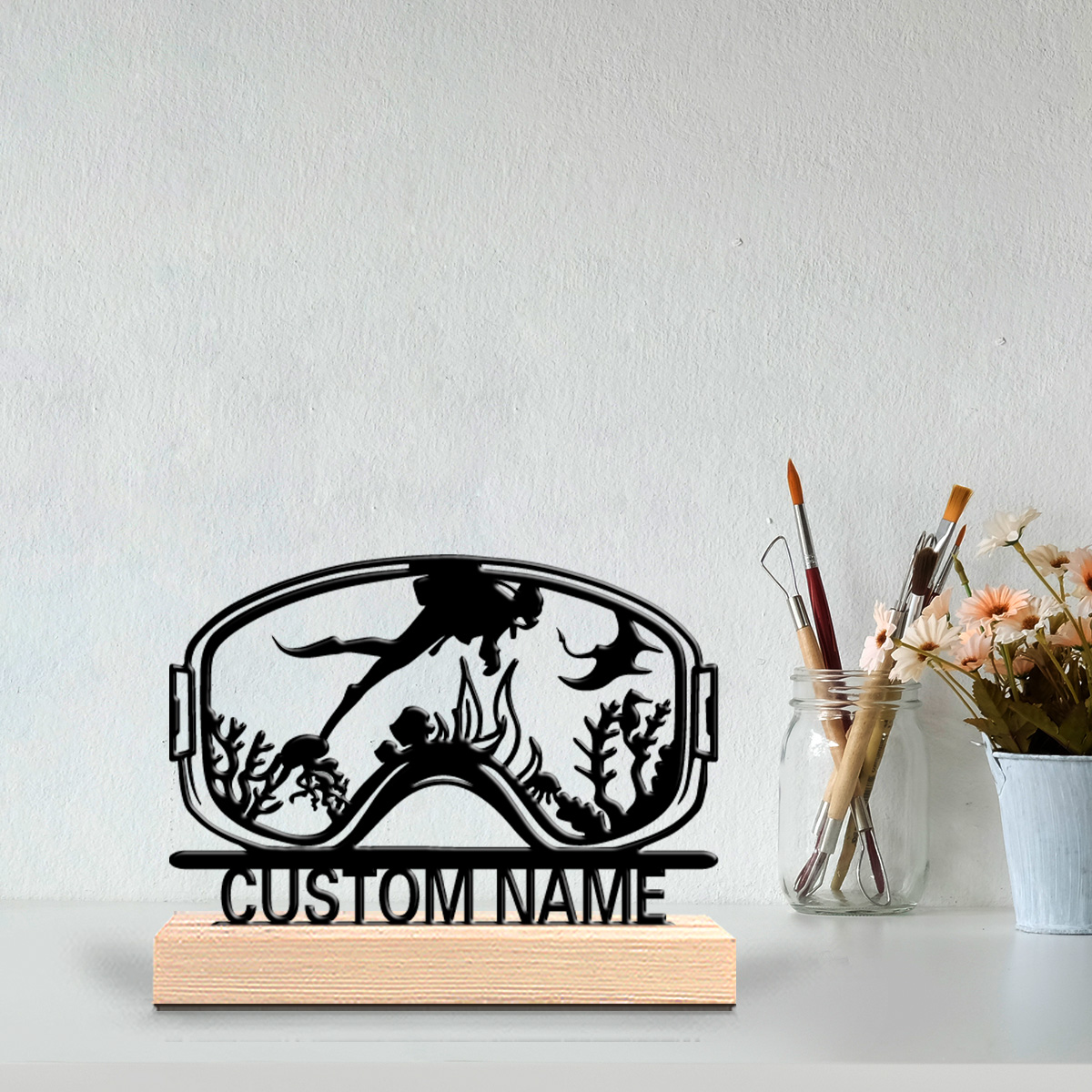 ของตกแต่งผนังฐานไม้ลายดำน้ำแบบ - Interior Design Room บทวิจารณ์และราคา