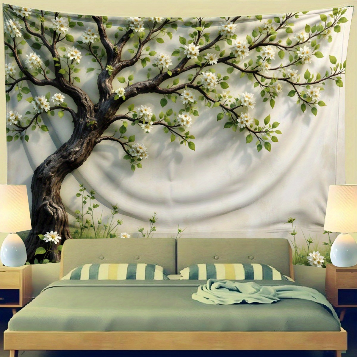 ภาพจิตรกรรมฝาผนังต้นไม้ 3 มิติ - Interior Design Zen Style บทวิจารณ์และราคา